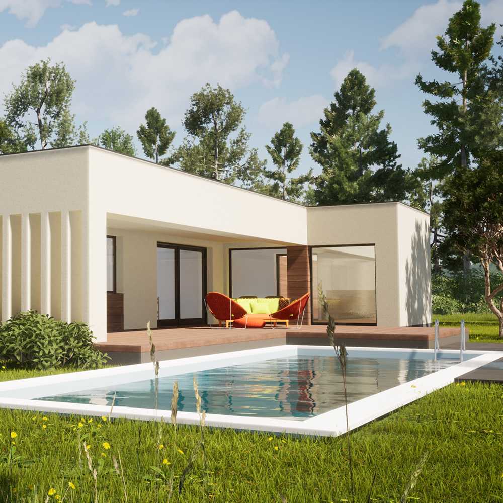 Modern ház látványterv